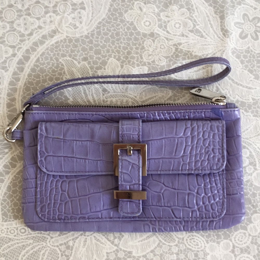 lavender genuine leather wristlets